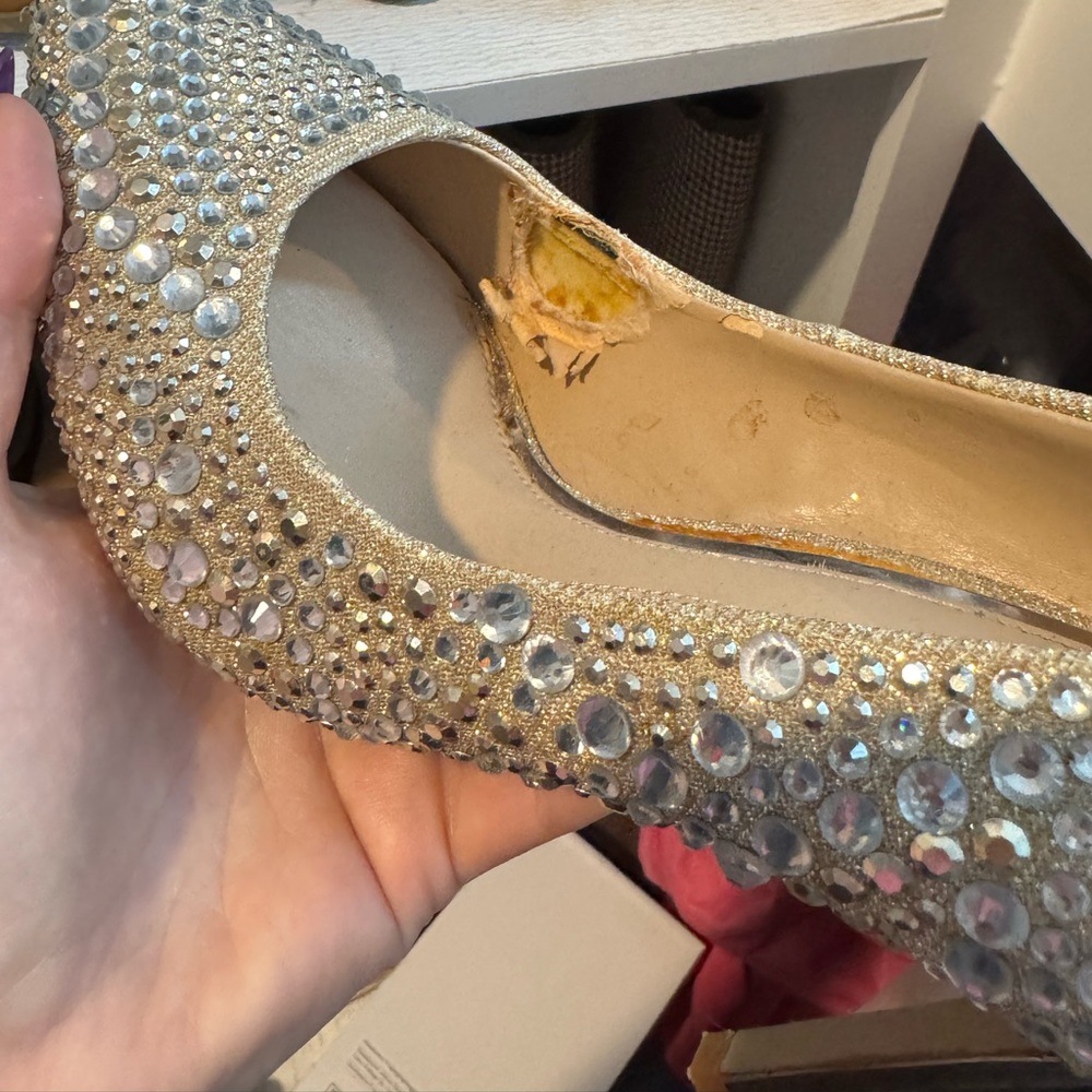 Gianni Bini Bridal Mairah Jewel Rhinestone Embellished d'Orsay Pumps Heels - Picture 9 of 9